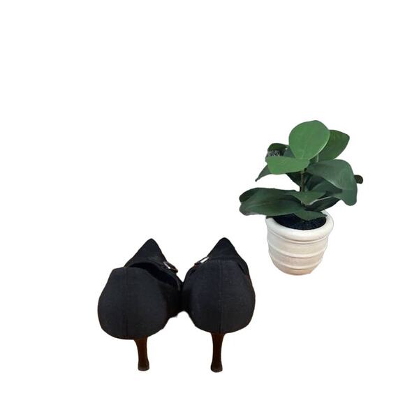 Giuseppe Zanotti Design Black Buckle Pointy Heels Women Sz 37 - Picture 5 of 12